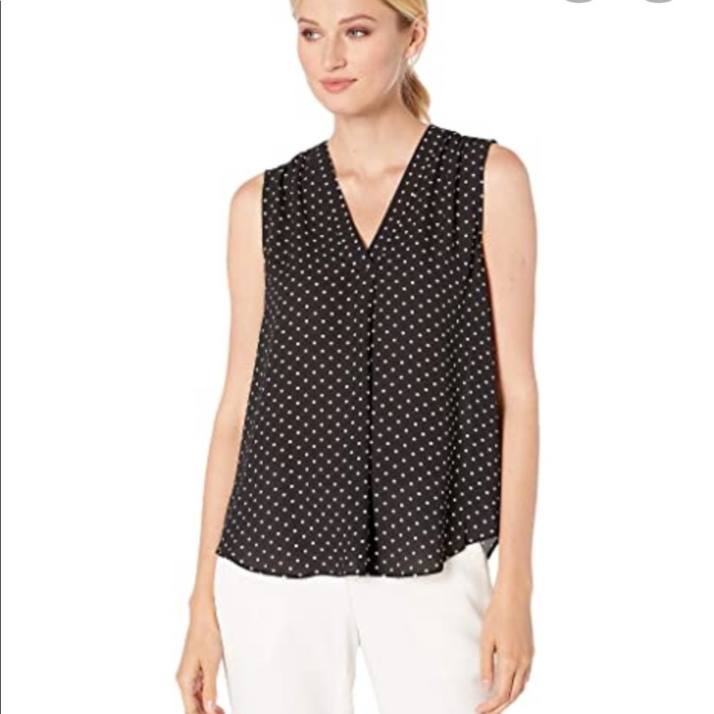 Polka Dot Sleeveless Top